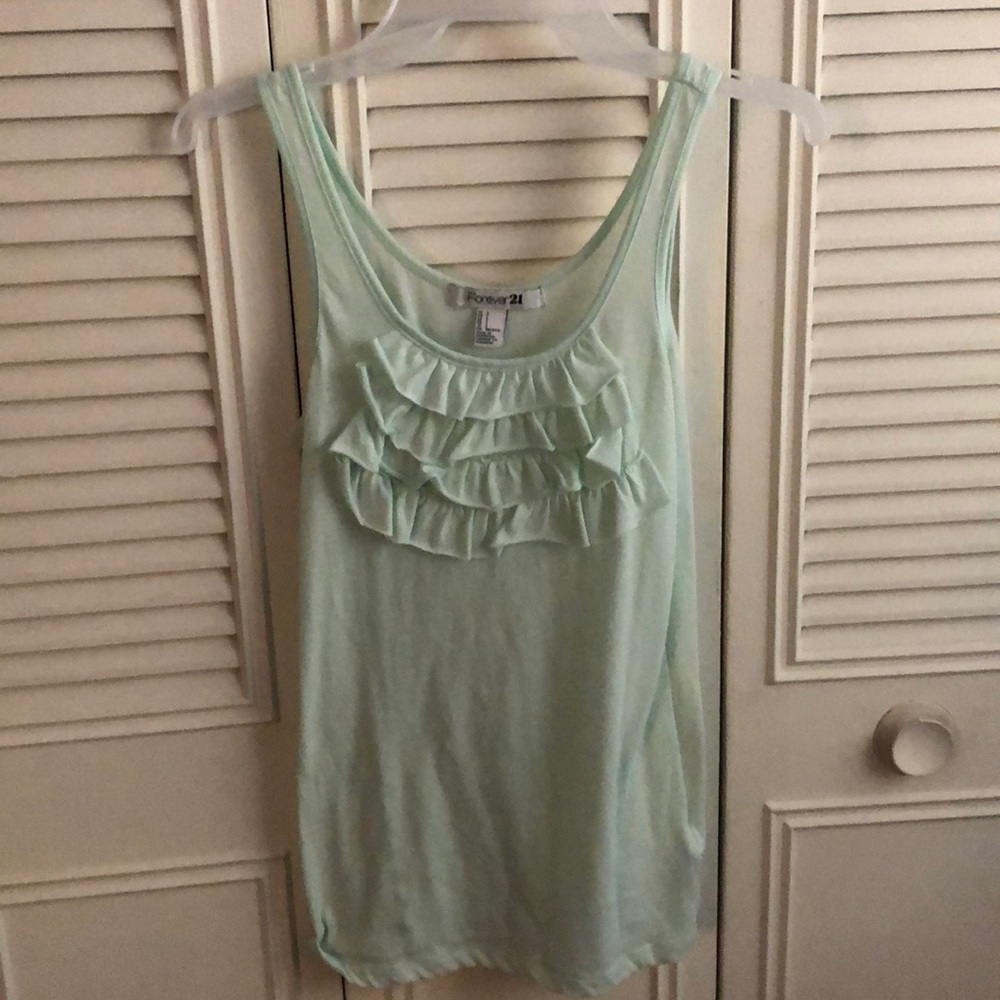 sea foam green tank top